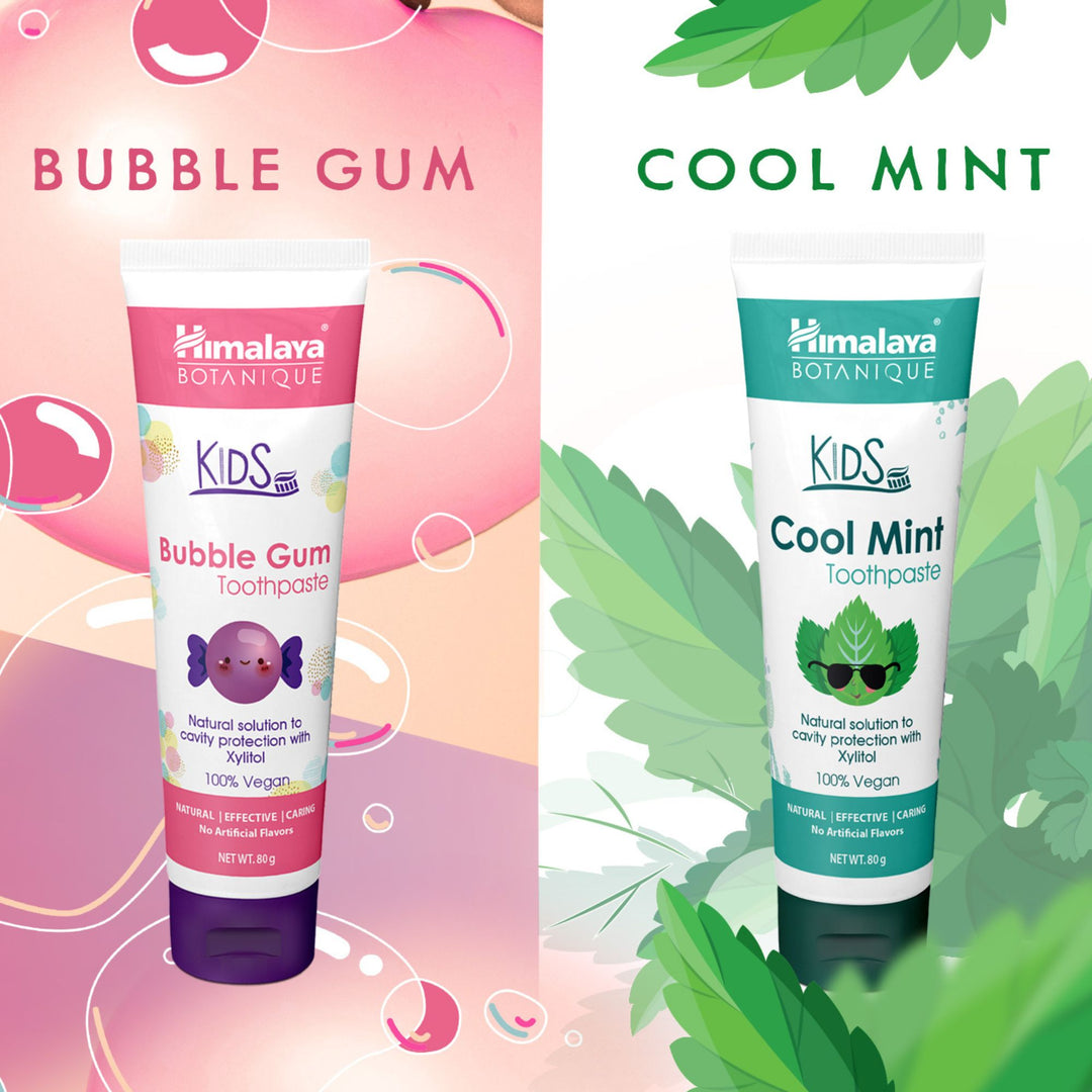 Himalaya Botanique Kids Multipack Pasta Dentífrica (Bubble Gum 80g y Menta Fresca 80g)