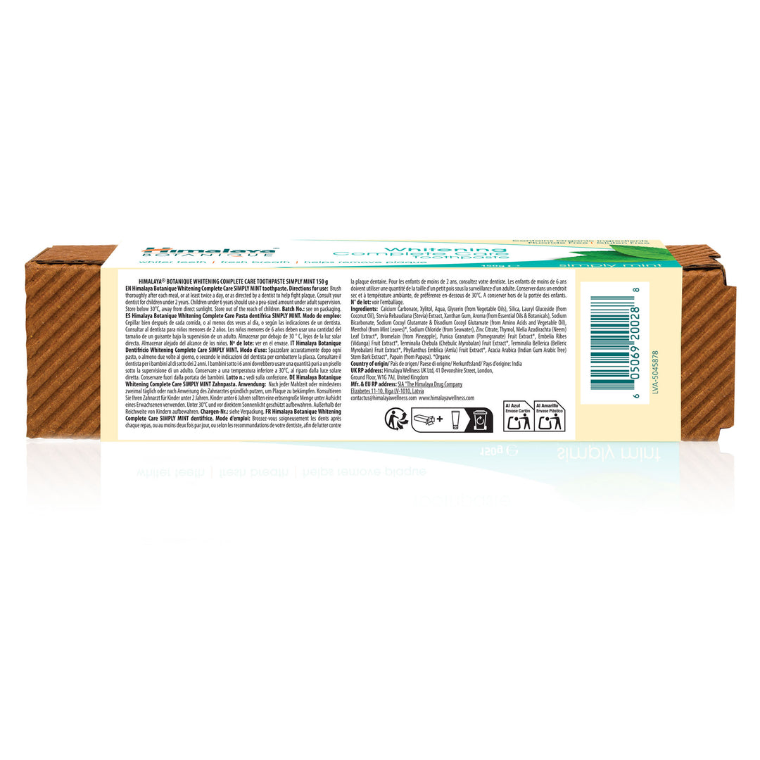 BOTANIQUE Pasta dental blanqueadora cuidado completo - Simplemente menta
