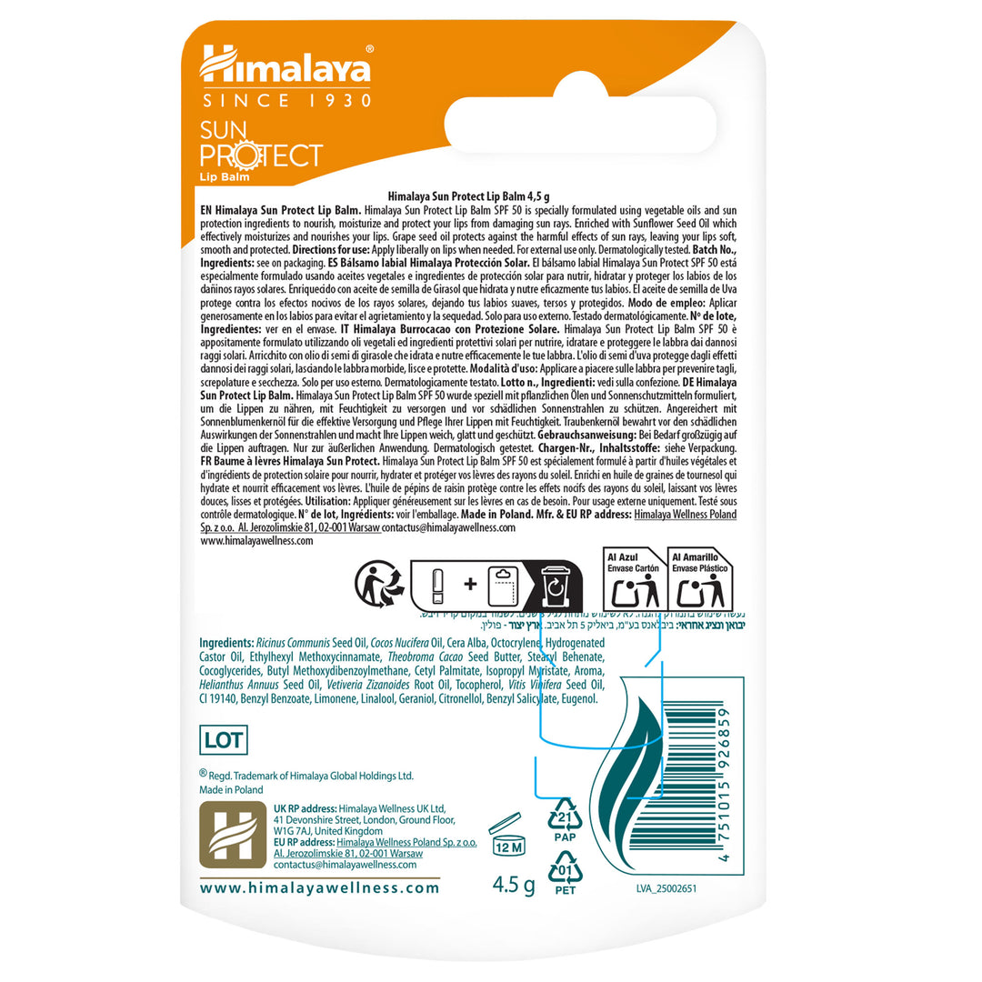 Himalaya Bálsamo labial Sun Protect (SPF 50), 4.5 g