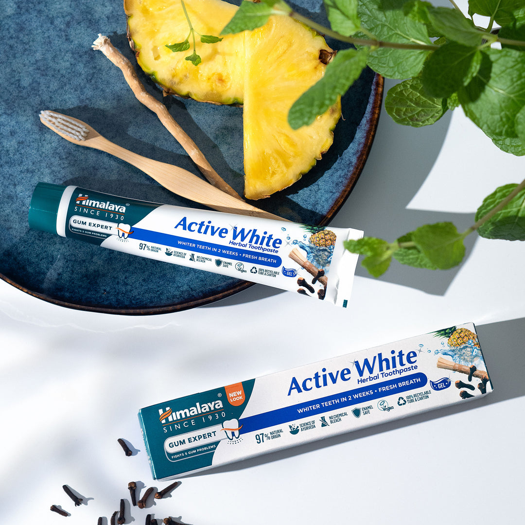Pasta dental de hierbas Gum Experto Gel blanco activo