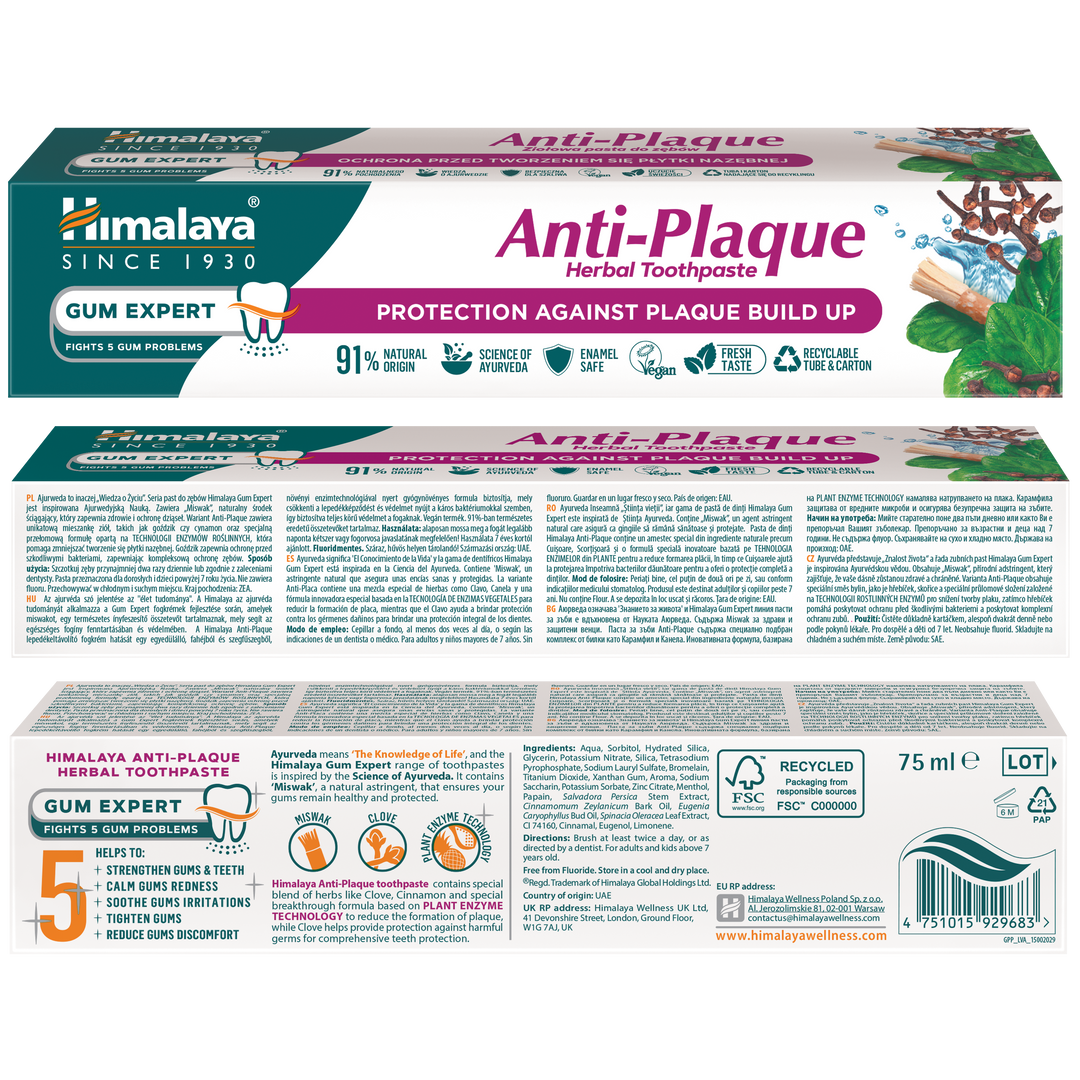 Himalaya Gum Expert Pasta de dientes a base de hierbas Antiplaca
