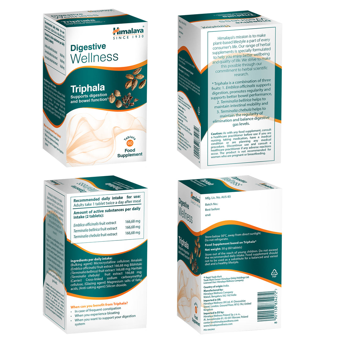 Himalaya Digestive Wellness Triphala - 60 Comprimidos
