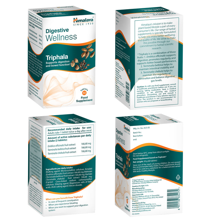 Himalaya Digestive Wellness Triphala - 60 Comprimidos