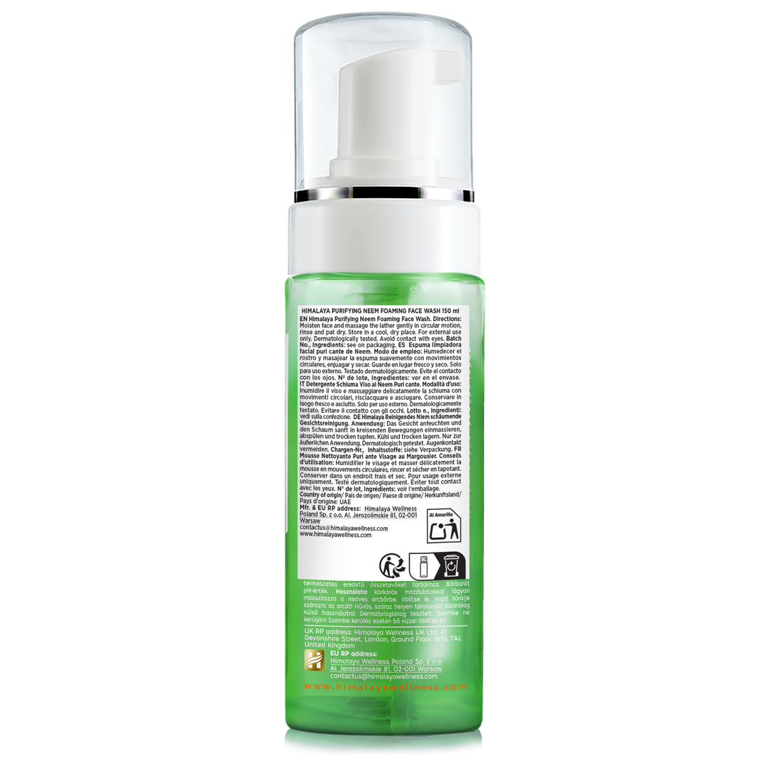 Limpiador facial espumoso purificante de neem