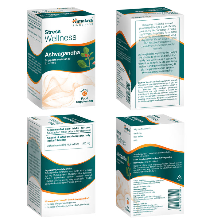 Himalaya Stress Wellness Ashvagandha - 60 Comprimidos