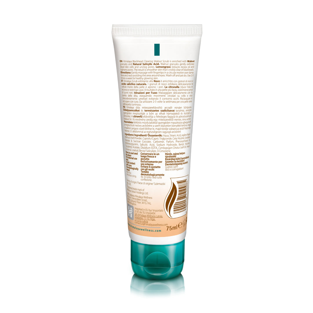 Exfoliante facial de nuez para puntos negros
