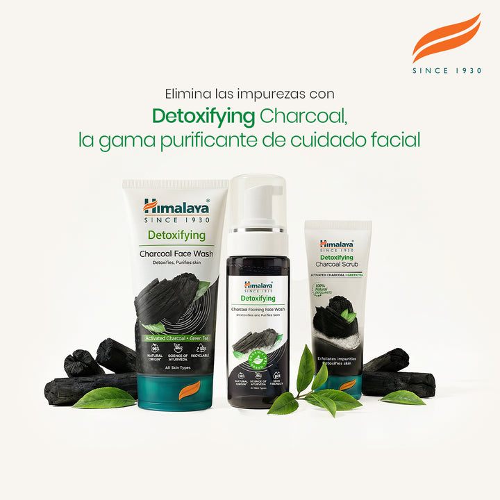 Lavado facial desintoxicante con carbón activado y té verde 150 ml