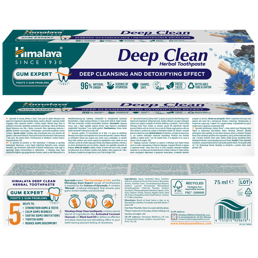Himalaya Gum Expert Pasta de dientes a base de hierbas Limpieza Profunda