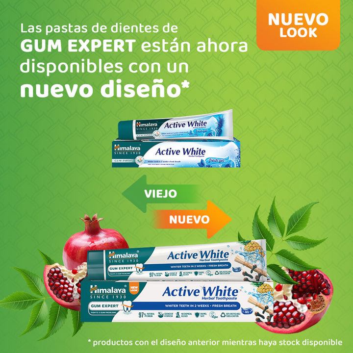 Pasta dental de hierbas Gum Experto Gel blanco activo