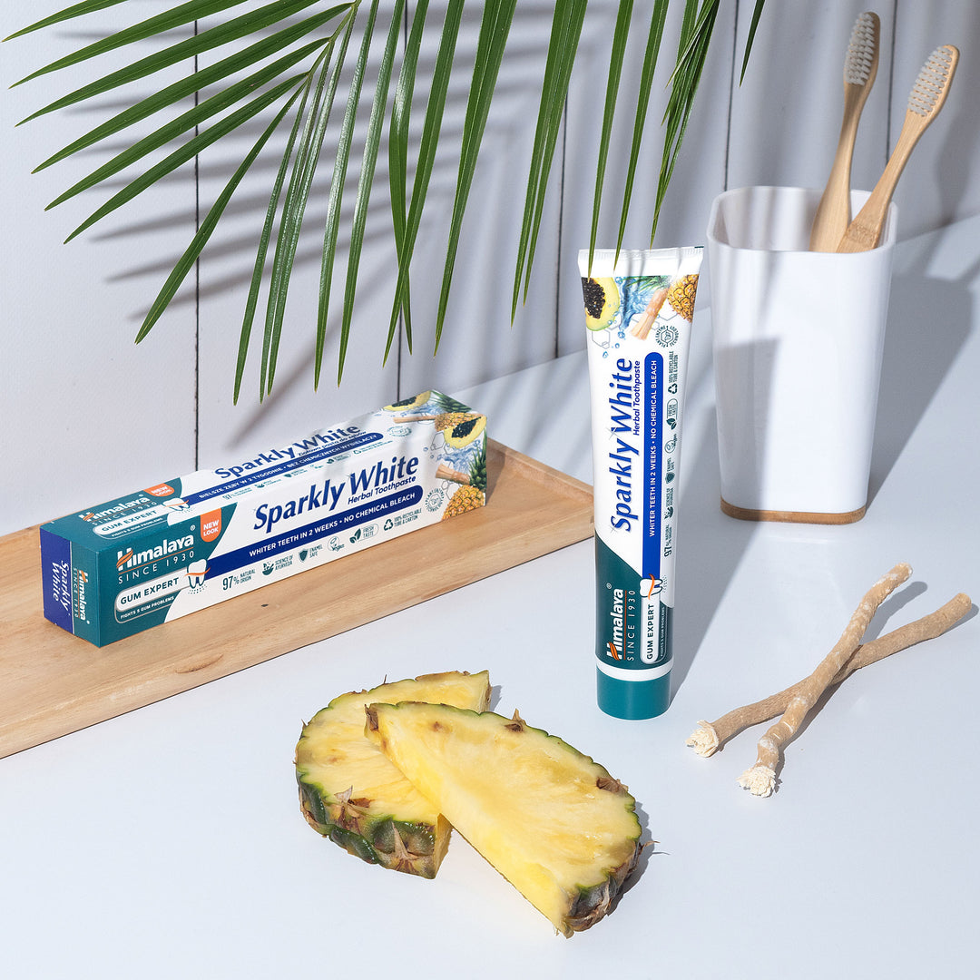 Pasta dental de hierbas Gum Expert: Blanco brillante