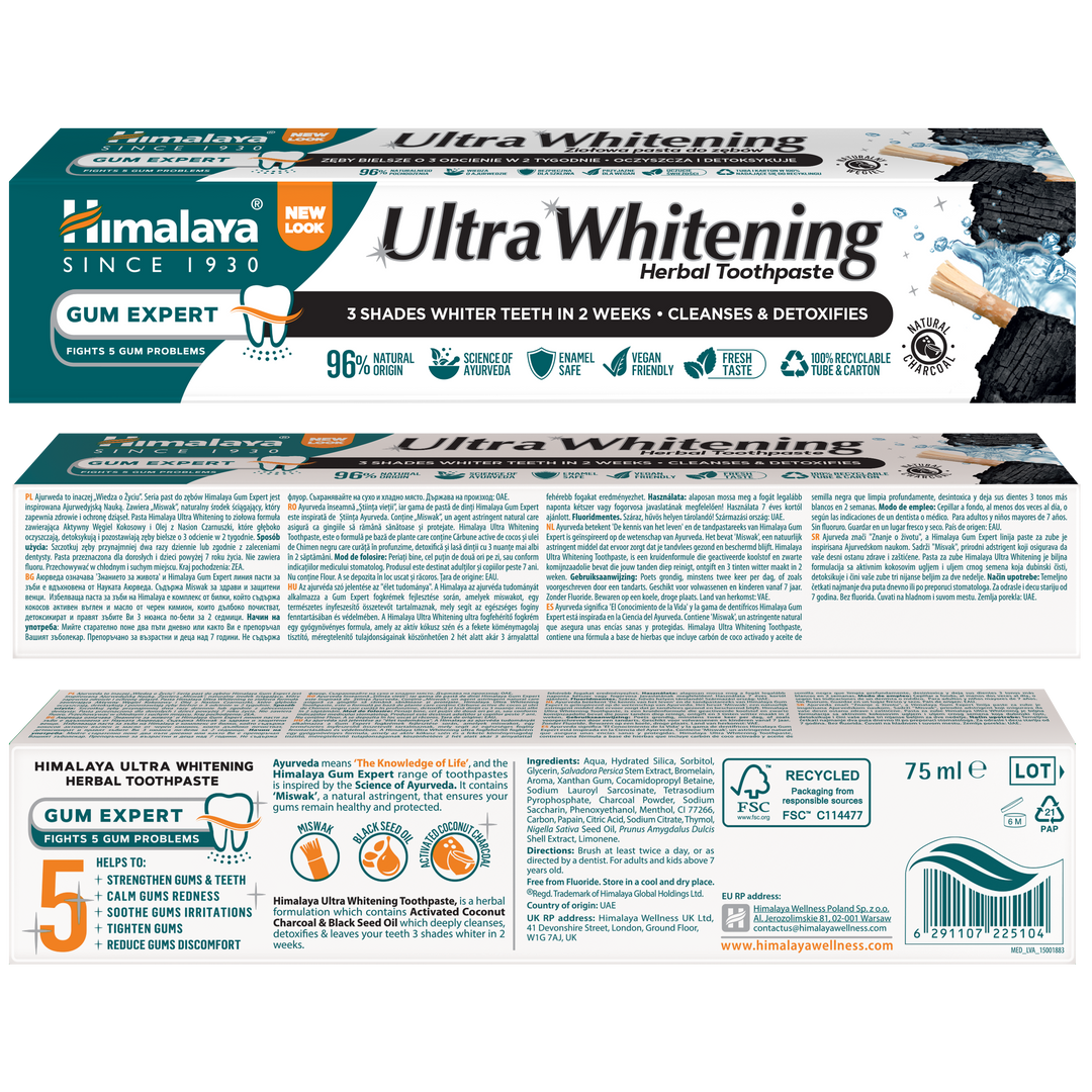 Himalaya Gum Expert Pasta de dientes a base de hierbas Ultrablanqueadora