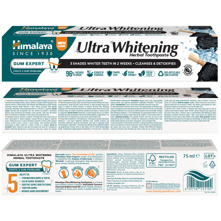 Himalaya Gum Expert Pasta de dientes a base de hierbas Ultrablanqueadora