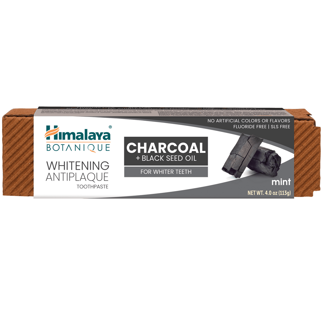 Himalaya Botanique Pasta De Dientes Blanqueadora Antiplaca Carbón Vegetal + Aceite De Semillas Negras 113G