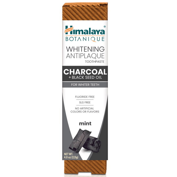 Himalaya Botanique Pasta De Dientes Blanqueadora Antiplaca Carbón Vegetal + Aceite De Semillas Negras 113G