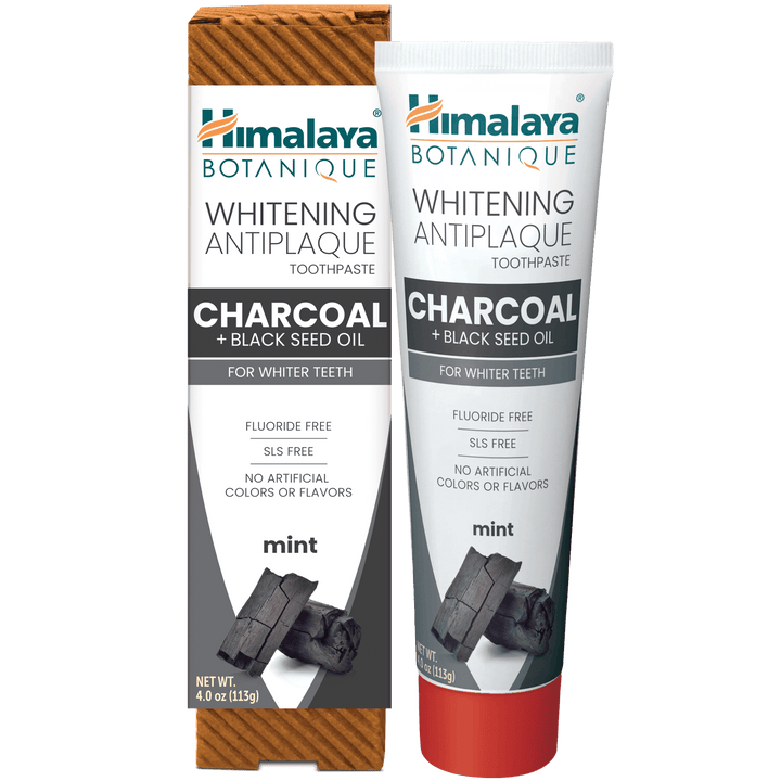 Himalaya Botanique Pasta De Dientes Blanqueadora Antiplaca Carbón Vegetal + Aceite De Semillas Negras 113G
