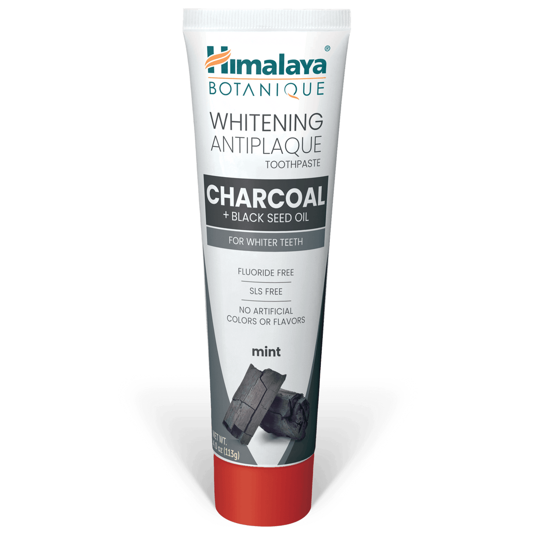 Himalaya Botanique Pasta De Dientes Blanqueadora Antiplaca Carbón Vegetal + Aceite De Semillas Negras 113G