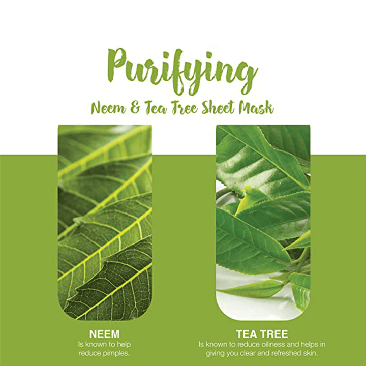 Sheet Mask de Neem &amp; Árbol de Té